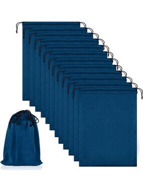 12 Pcs Satin Drawstring Bags for Adult Toys | Lightweight Multi-Purpose Storage